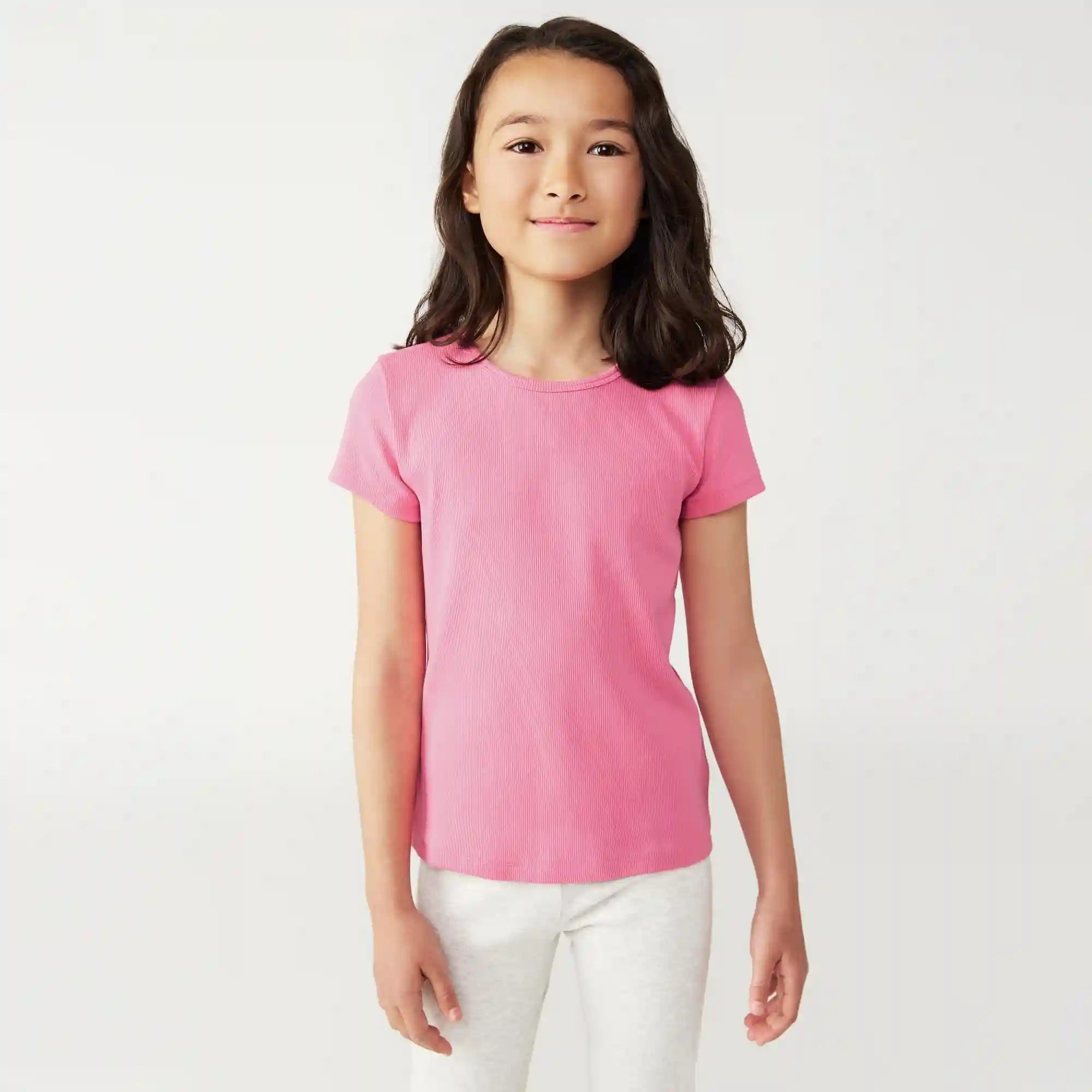 Kid Girls' Ribbed T-Shirt