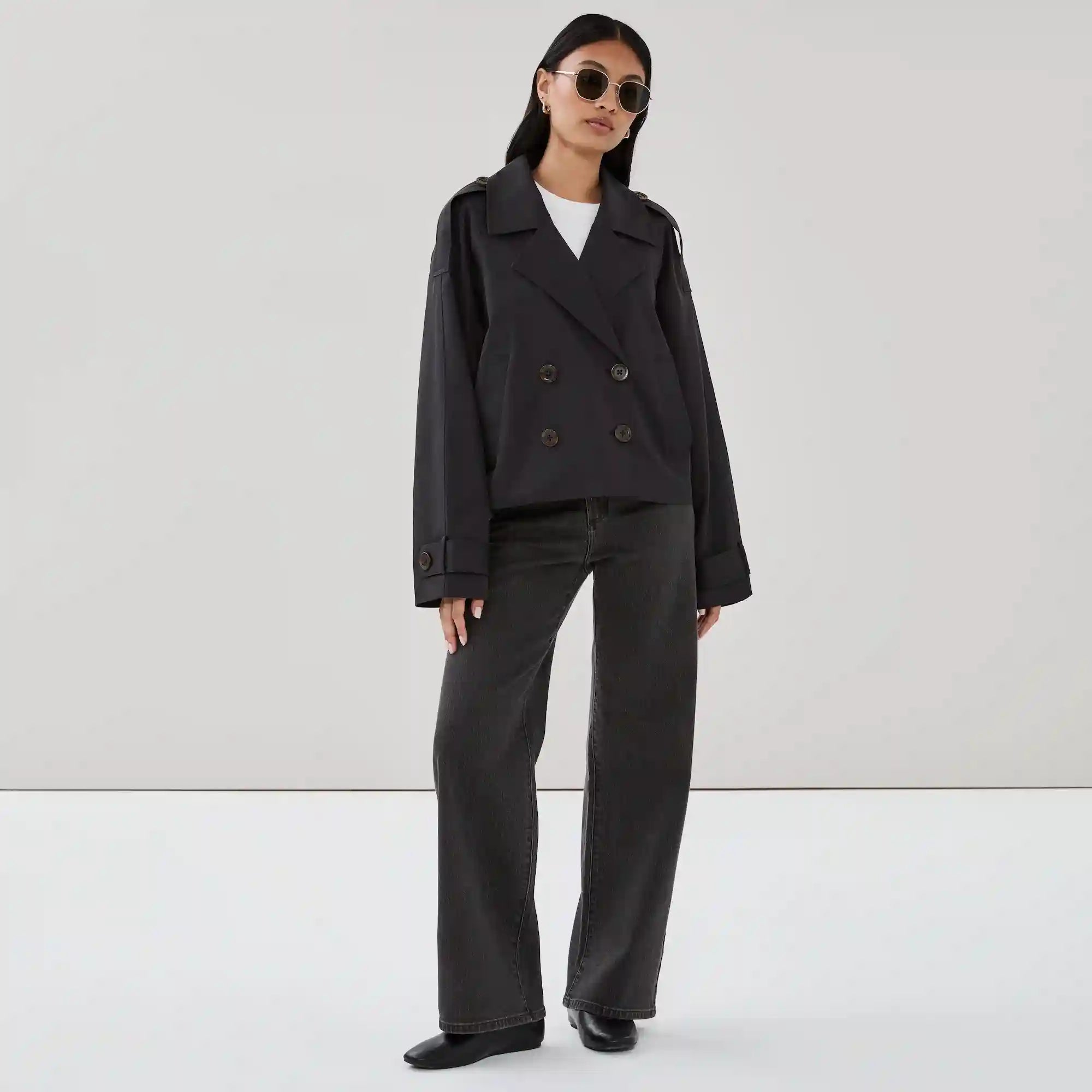 London Fog Cropped Trench Coat
