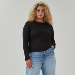 Women+ Ribbed Long Sleeve Top