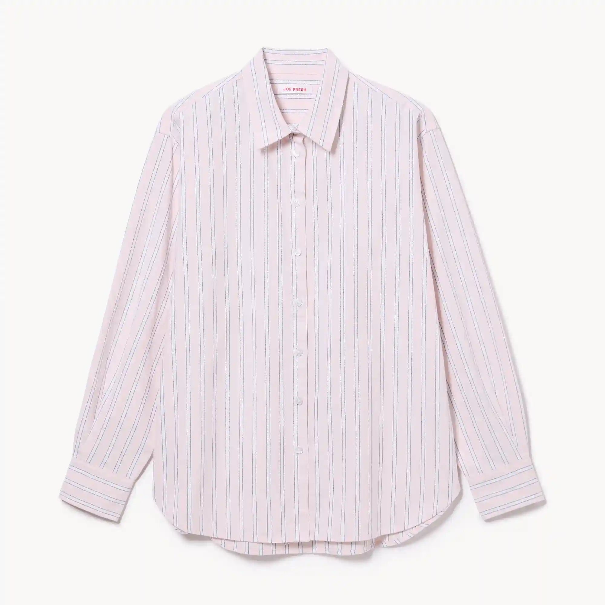 Oversized Striped Button-Up Shirt