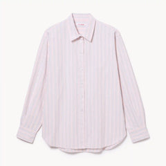 Oversized Striped Button-Up Shirt