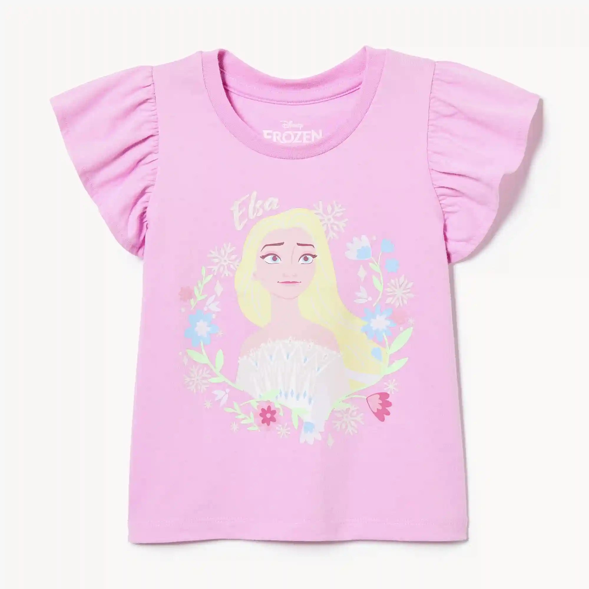 Toddler Girls' Disney Frozen Elsa Ruffled T-Shirt