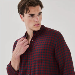 Men's Flannel Button-Down Shirt