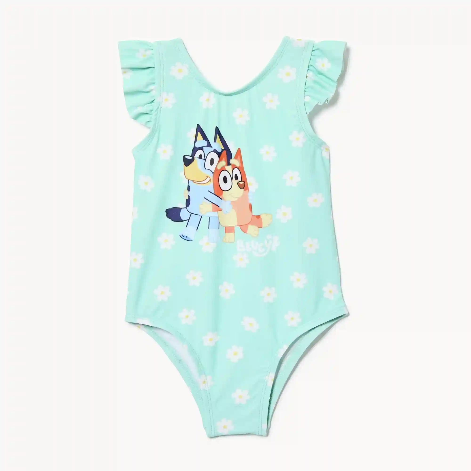 Toddler Girls' Bluey Ruffled Swimsuit