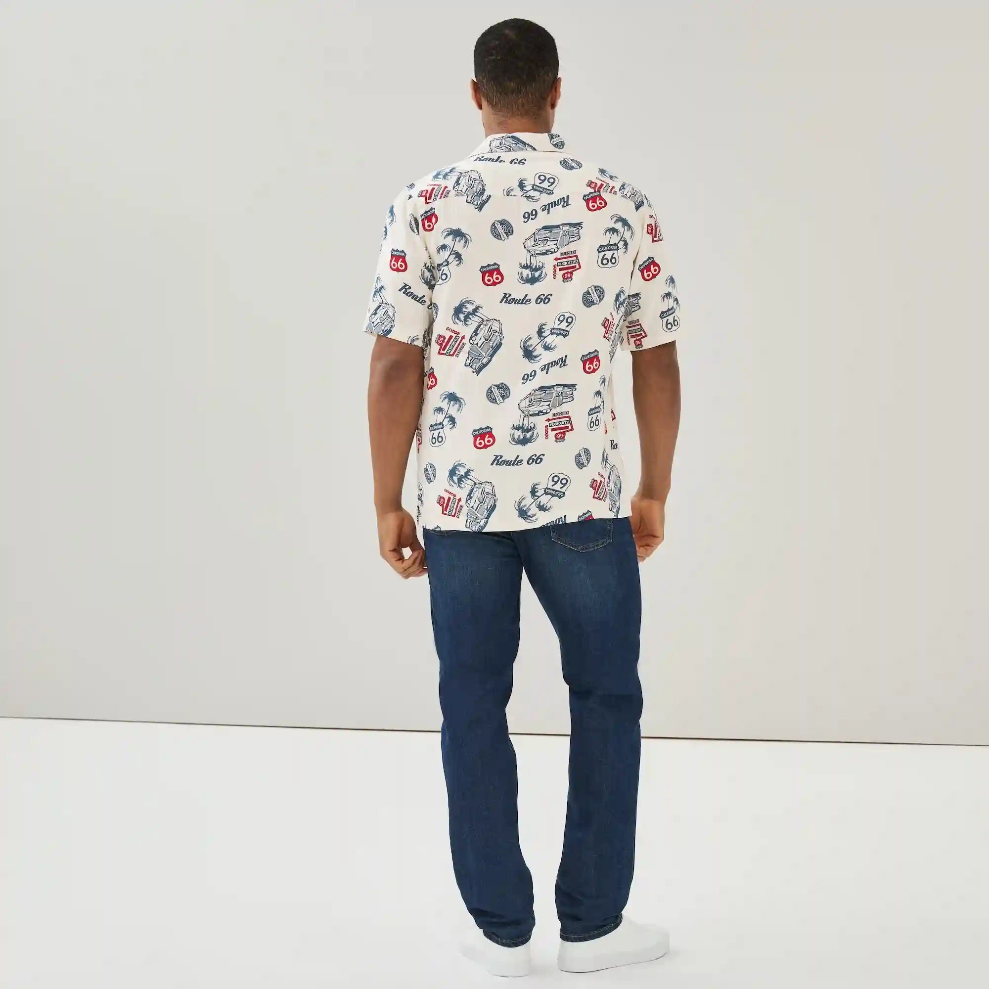 Adult Route 66 Button-Up Shirt