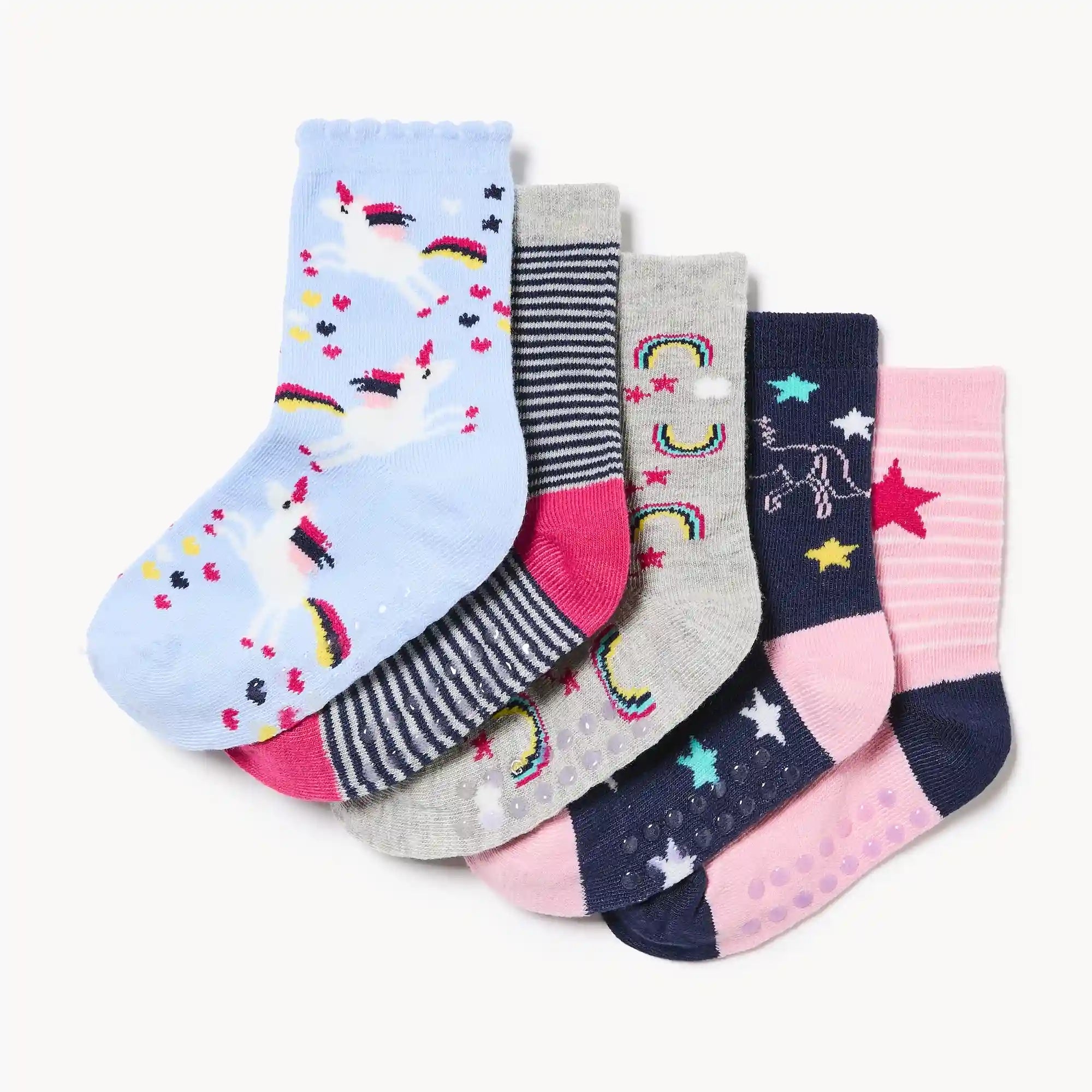 Toddler Girls' 5-Pack Crew Socks