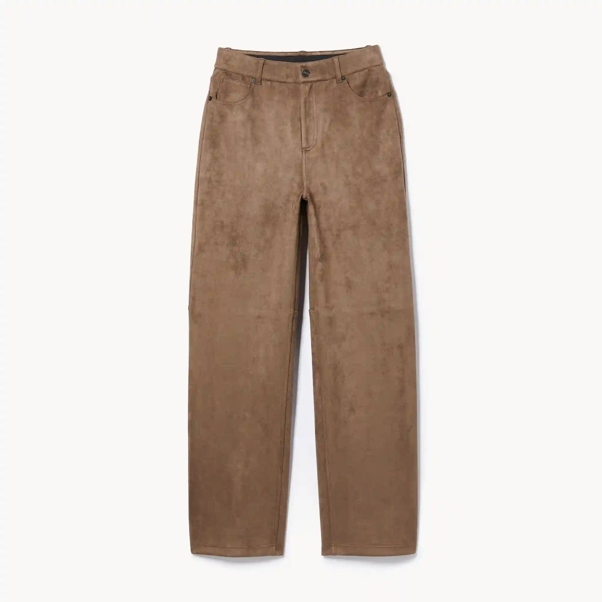 Faux Suede Wide Leg Pant