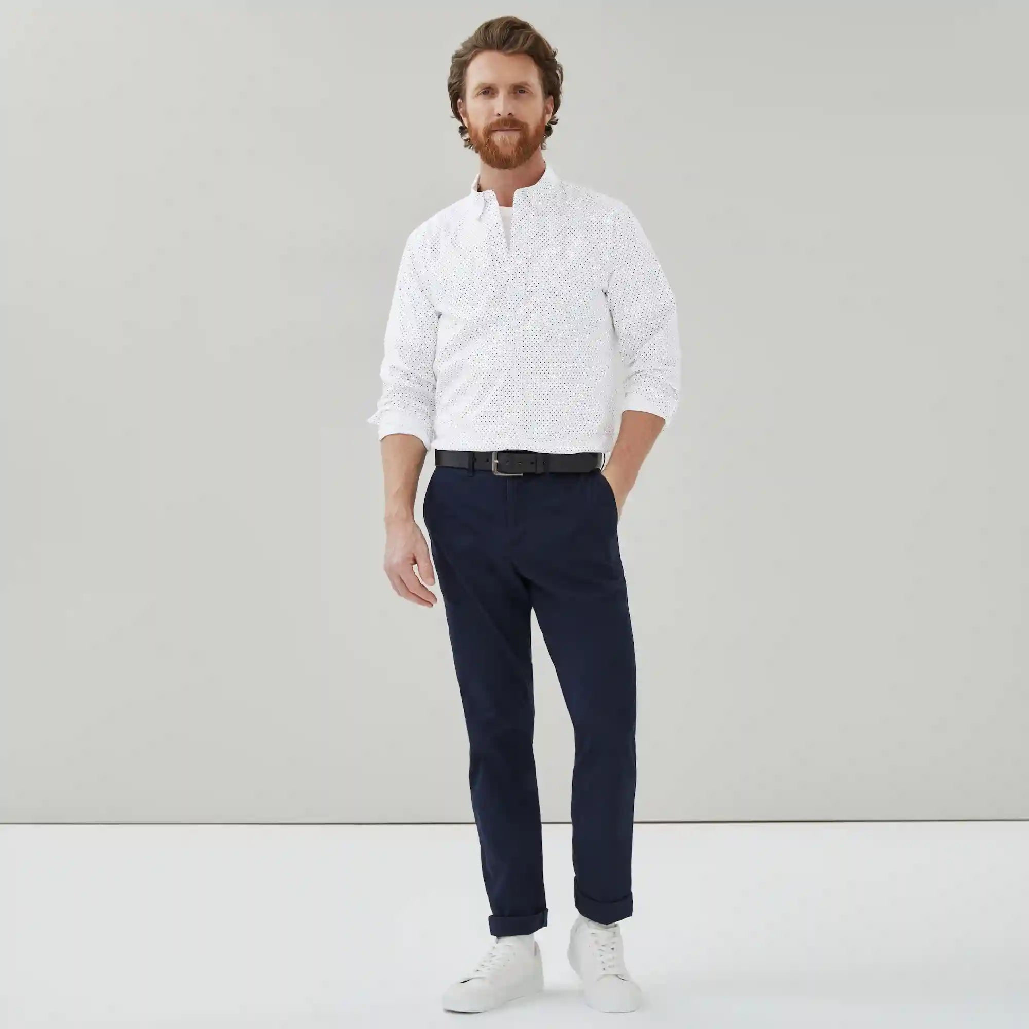 Men's Flex Printed Button-Down Shirt