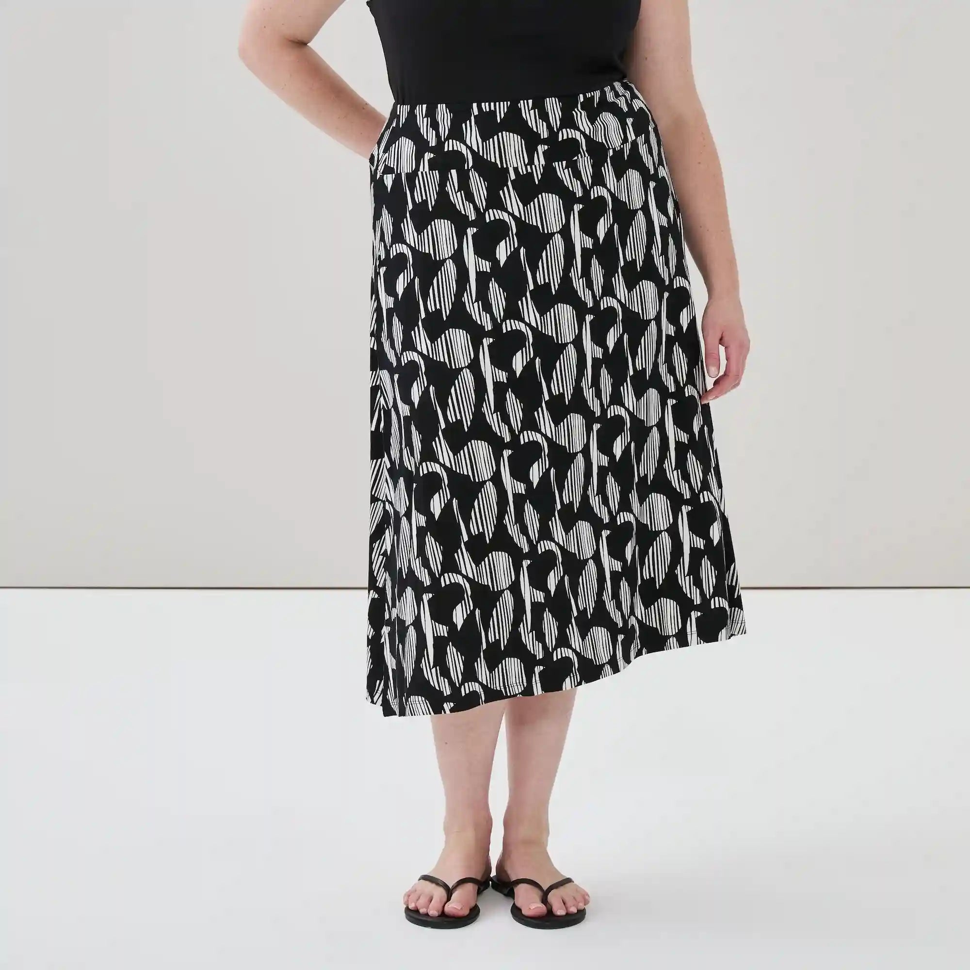 Women+ Printed Midi Skirt