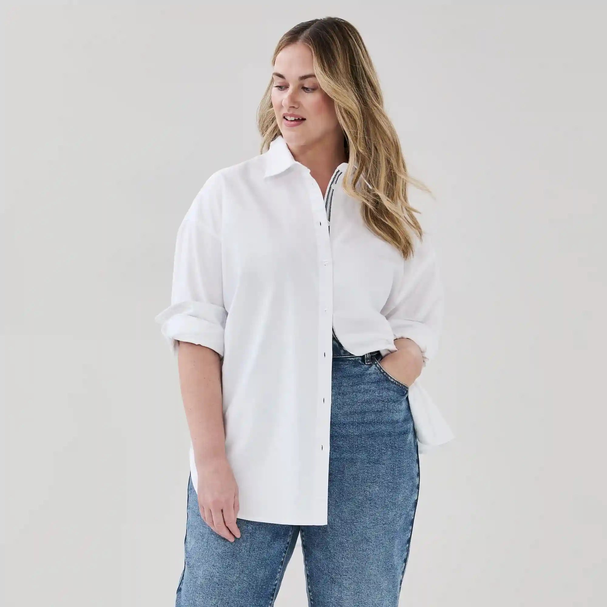 Women+ Oversized Button-Up Shirt