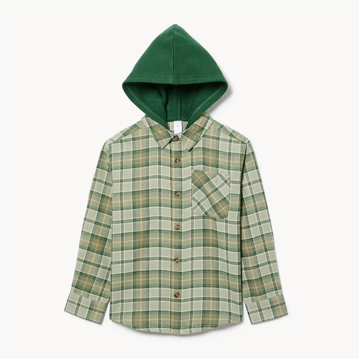 Kid Boys' Flannel Hooded Shirt