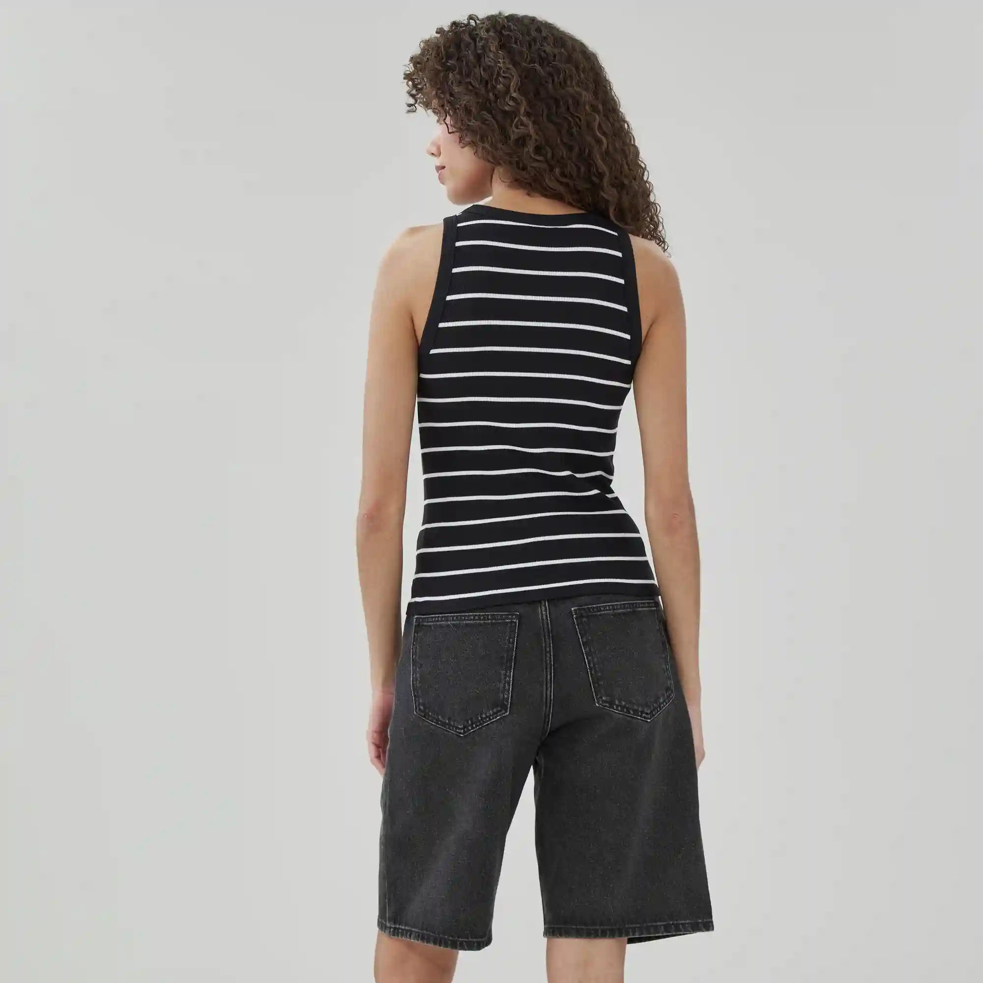 Ribbed Striped Tank Top