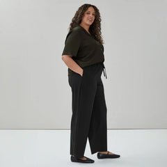 Women+ Wide Leg Pull-On Suit Pant
