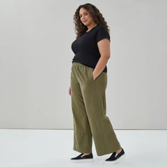 Women+ Wide Leg Pull-On Pant