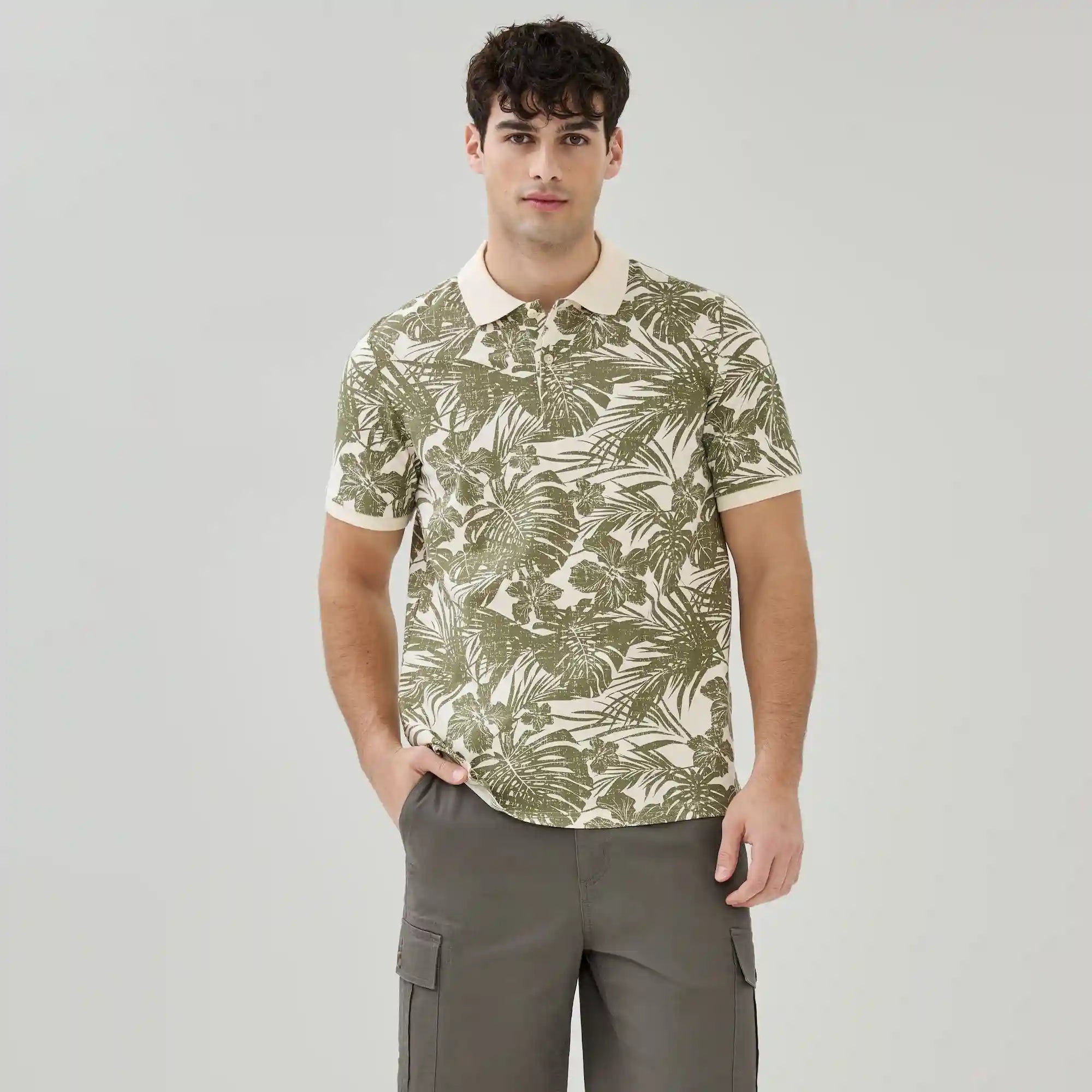 Men's Essential Printed Polo