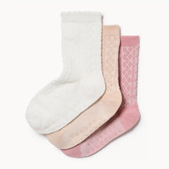 Toddler Girls' Pointelle 3-Pack Crew Socks
