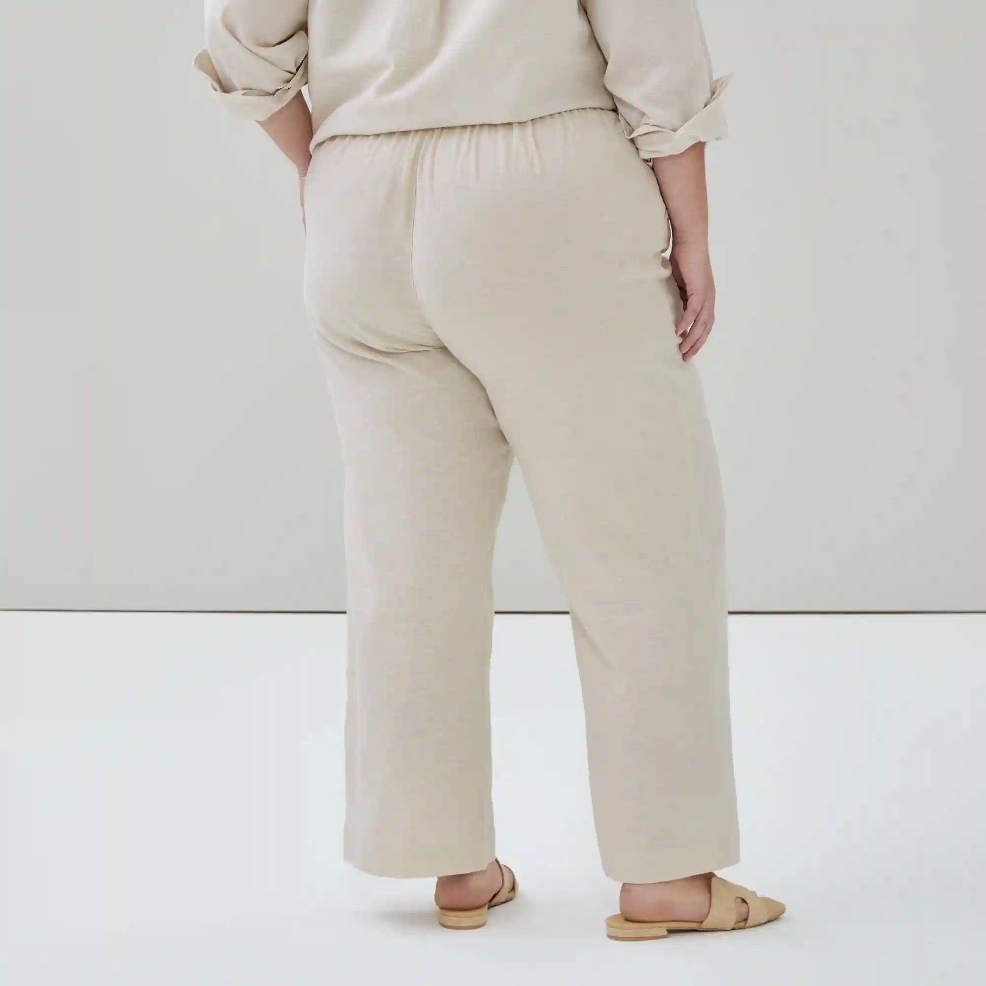 Women+ Linen Cotton Wide Leg Pant