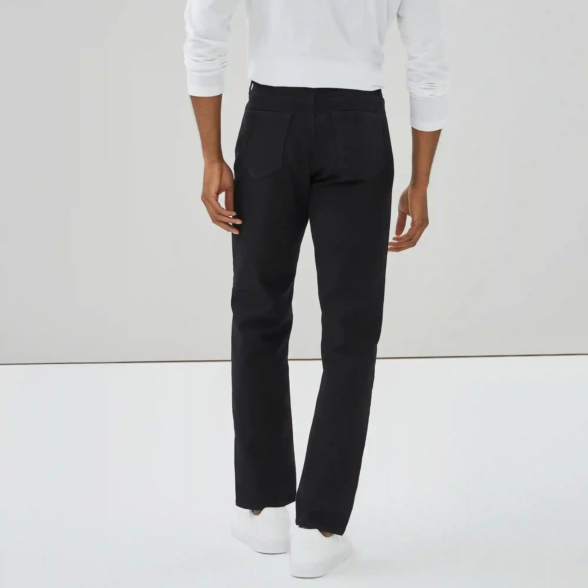 Men's Black Wash Straight Fit Jean