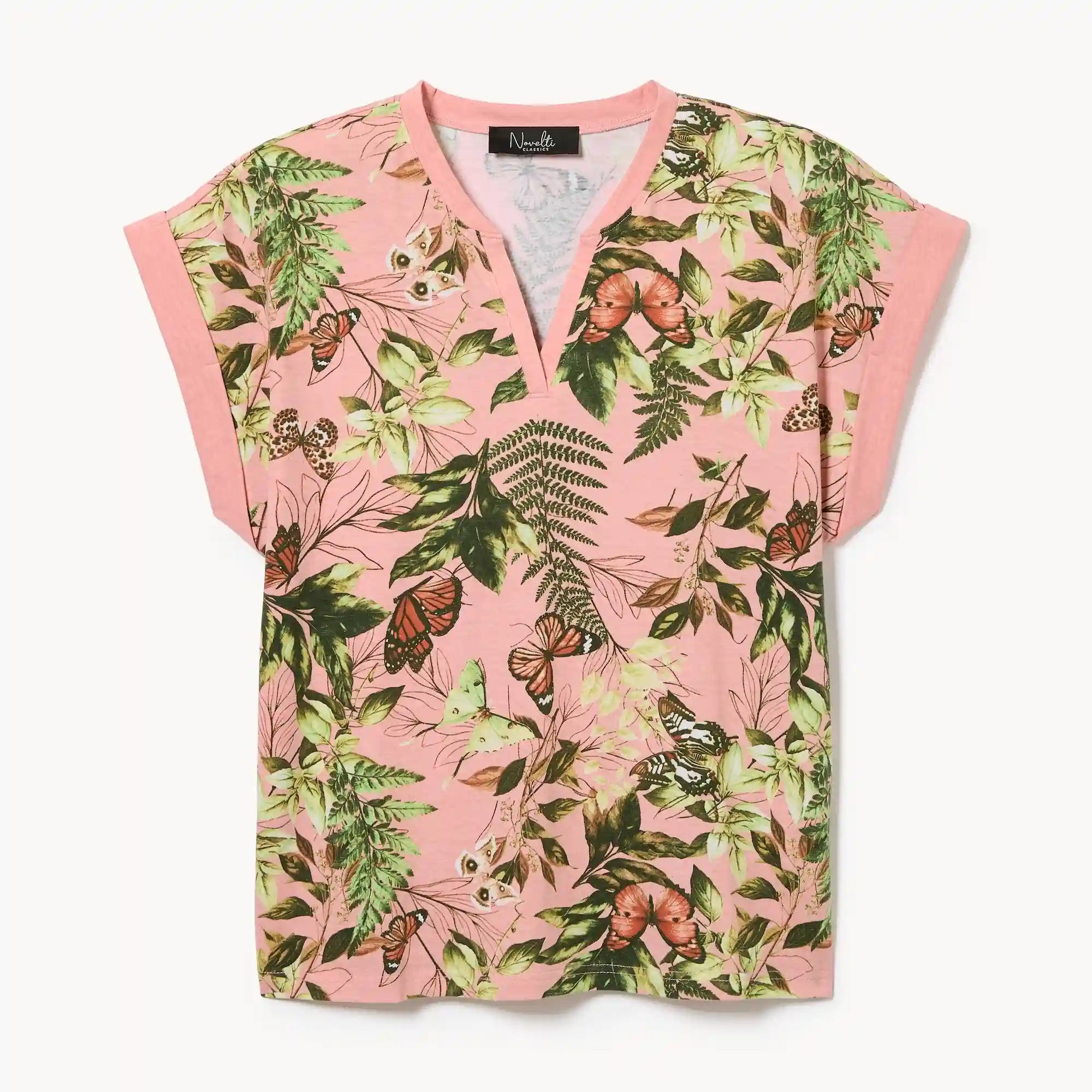Novelti Classics Split Neck T-Shirt