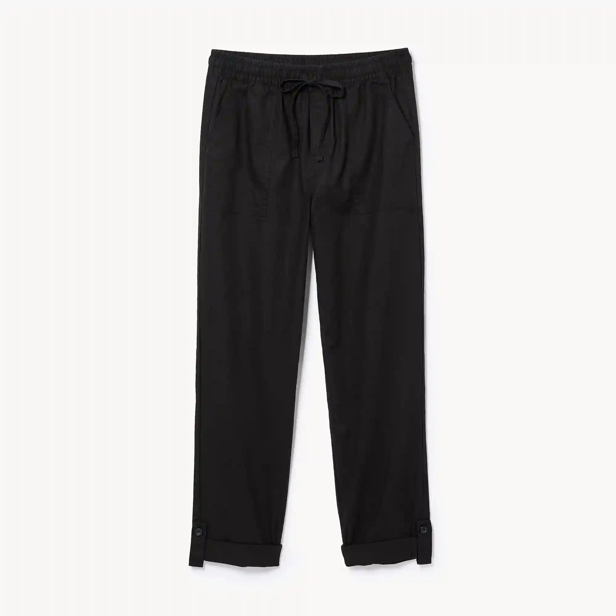Linen Cotton Roll Cuff Pant