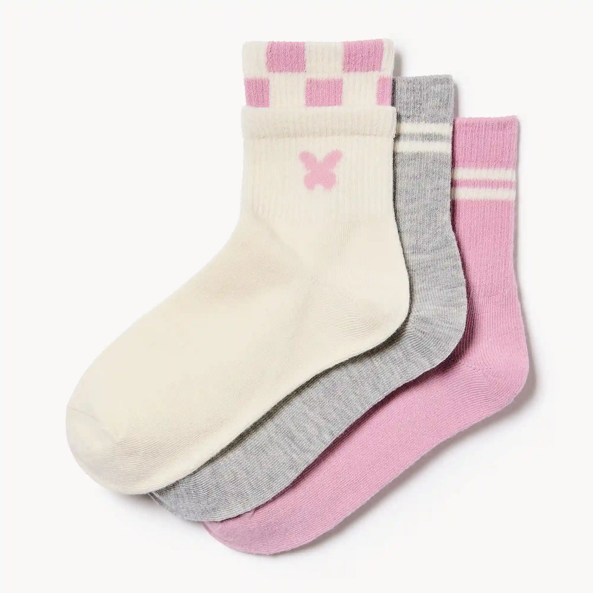 Kid Girls' 3-Pack Mid-Crew Socks