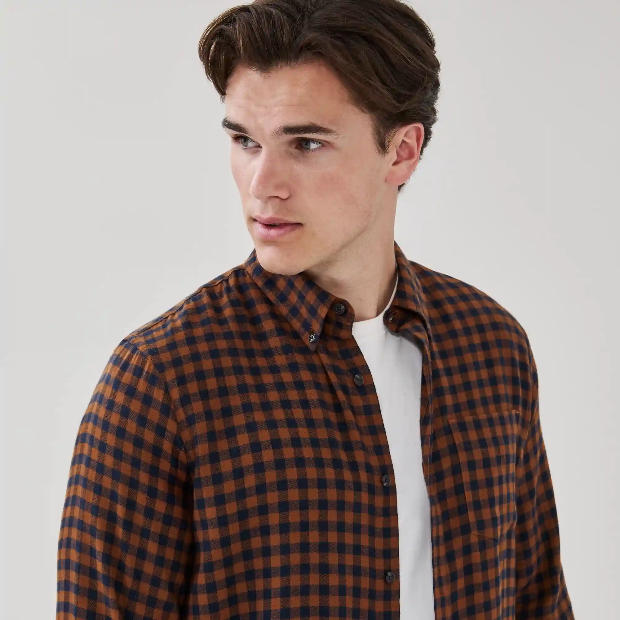 Men's Flannel Button-Down Shirt