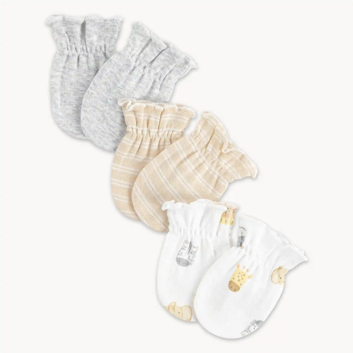 Newborn Huggies Organic Cotton Mittens 3-Pack
