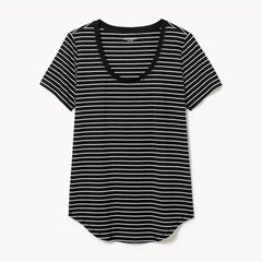 Active Scoop Neck Striped T-Shirt