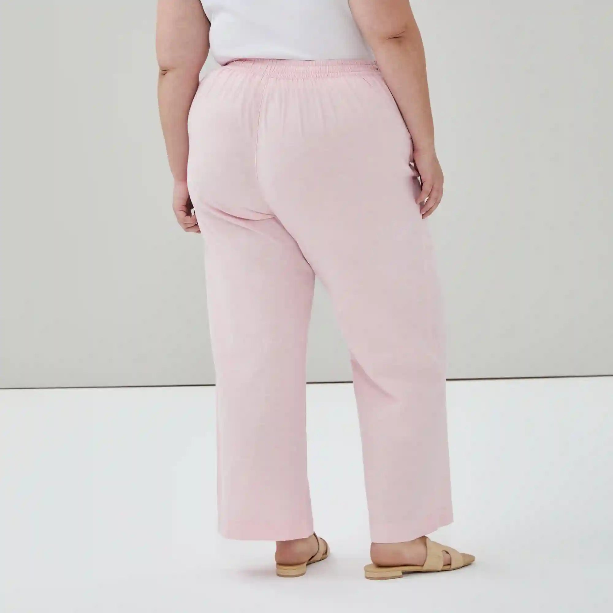 Women+ Linen Cotton Wide Leg Pant