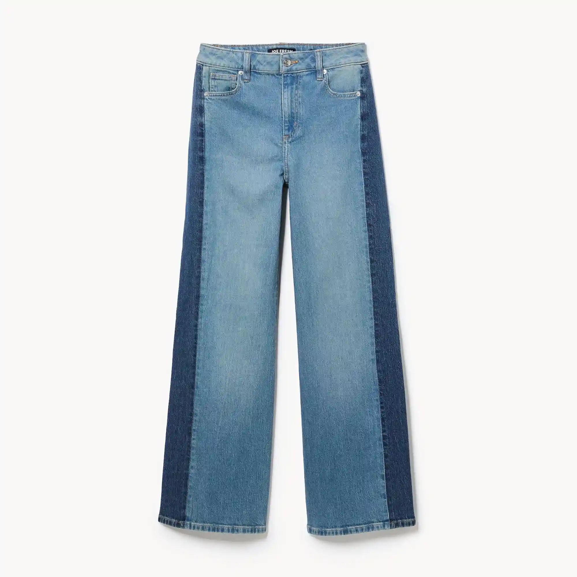 Two Tone Wide Leg Jean
