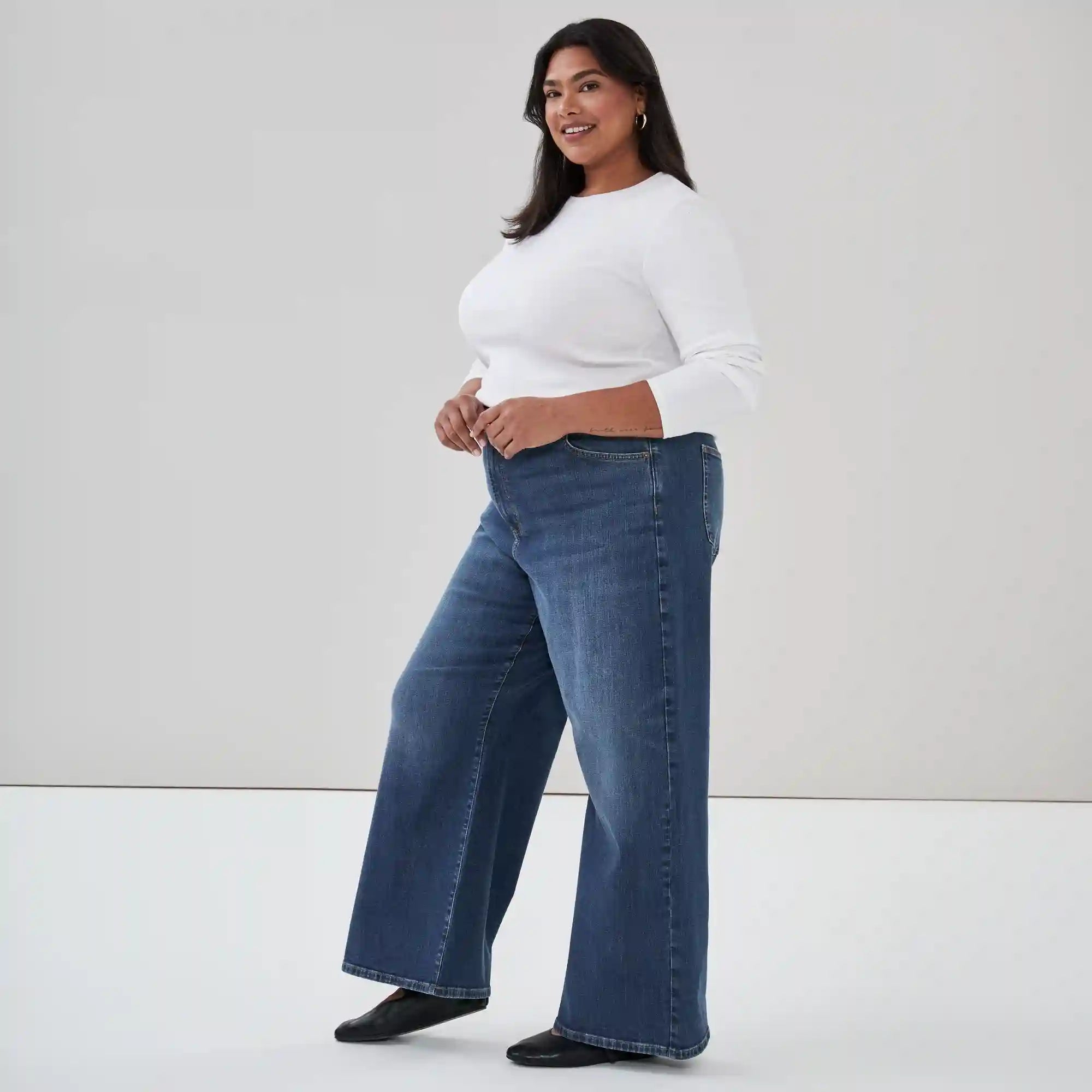 Women+ High RIse Wide Leg Jean