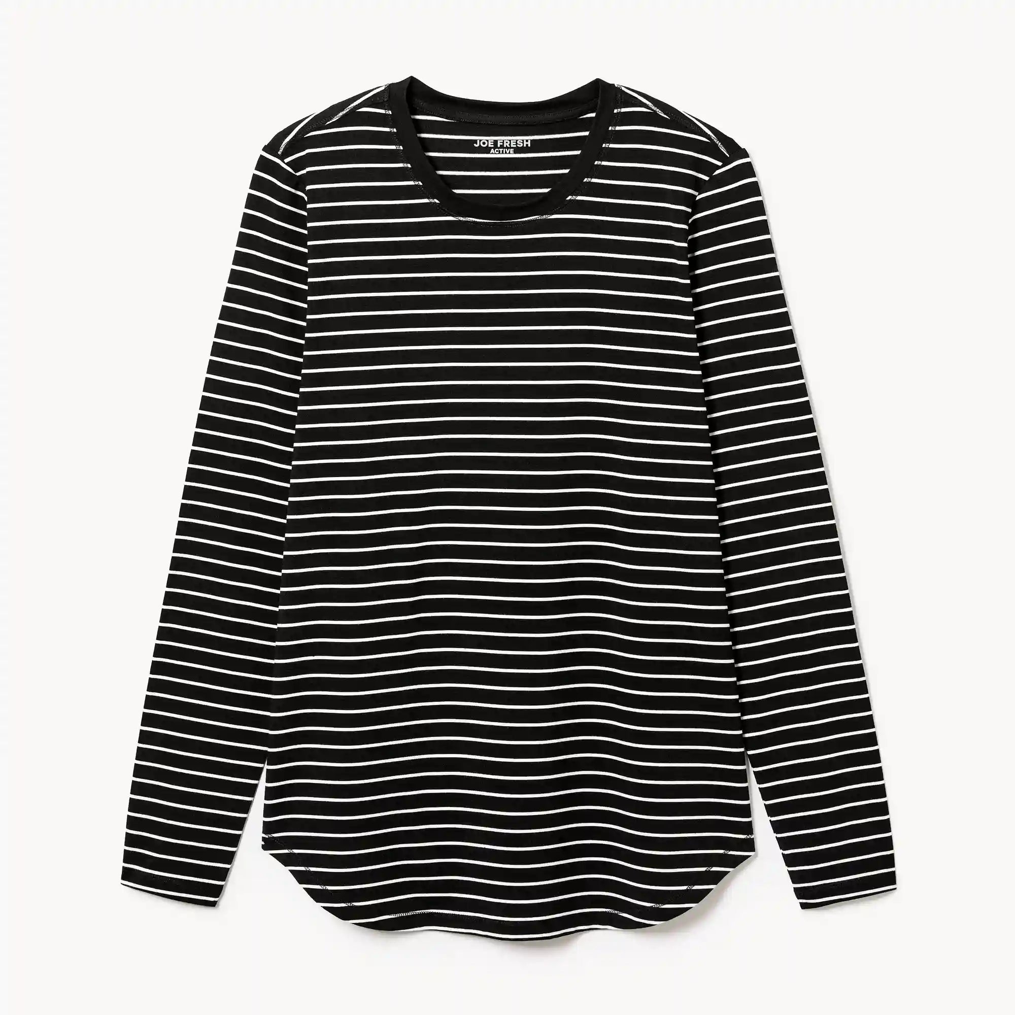 Active Striped Long Sleeve Top