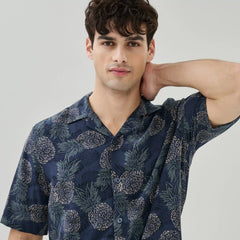 Men's Printed Button-Up Shirt