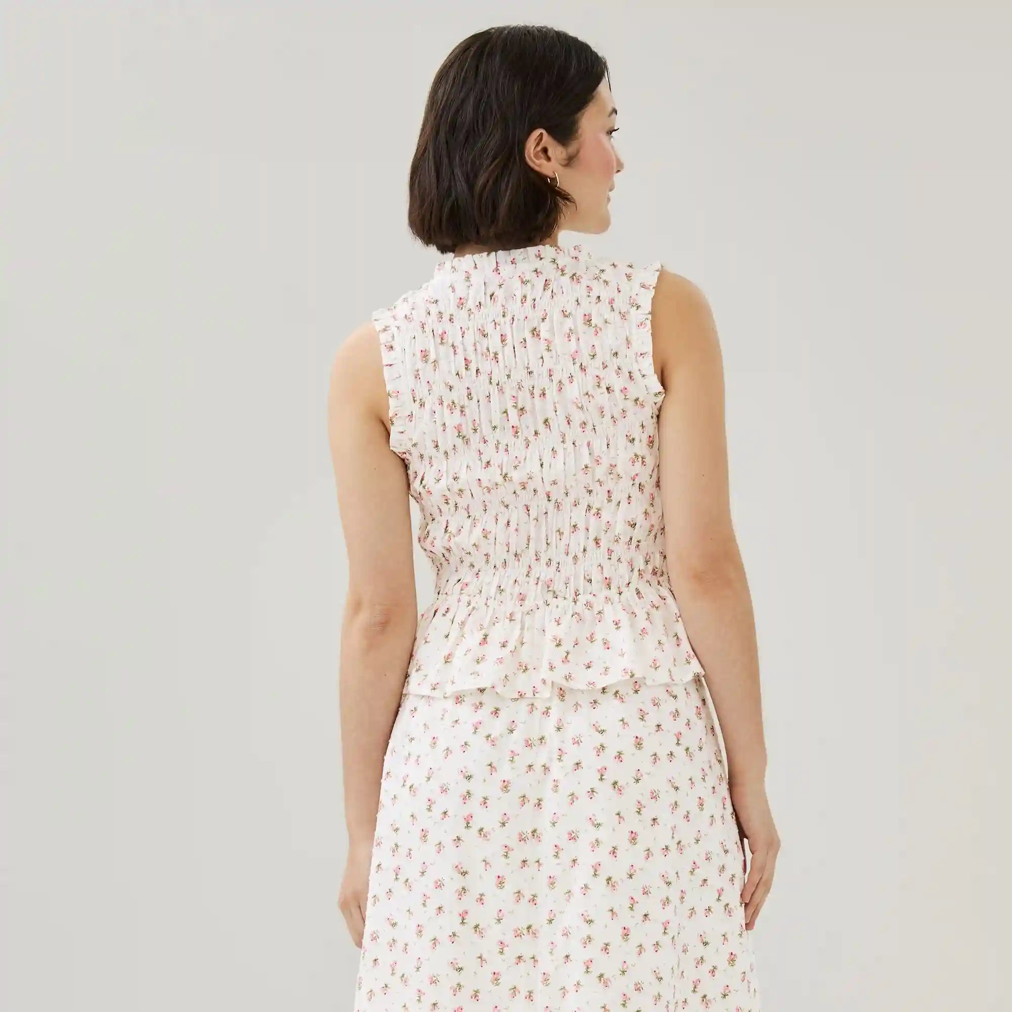 Smocked Front Tie Top
