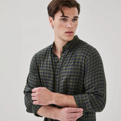 Men's Flannel Button-Down Shirt