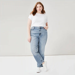 Women+ Medium Wash Slim Straight Fit Jean
