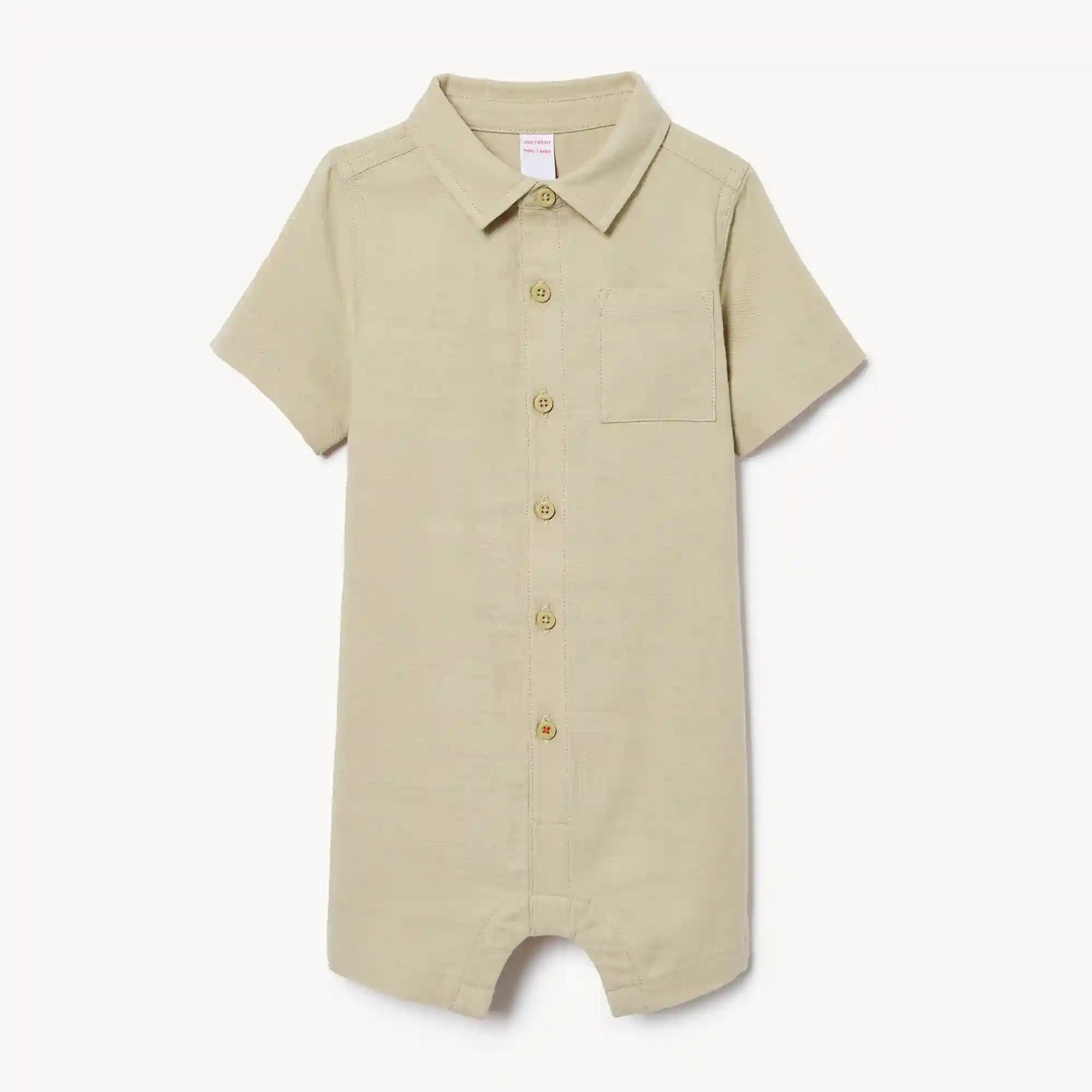 Baby Boys' Spread Collar Romper