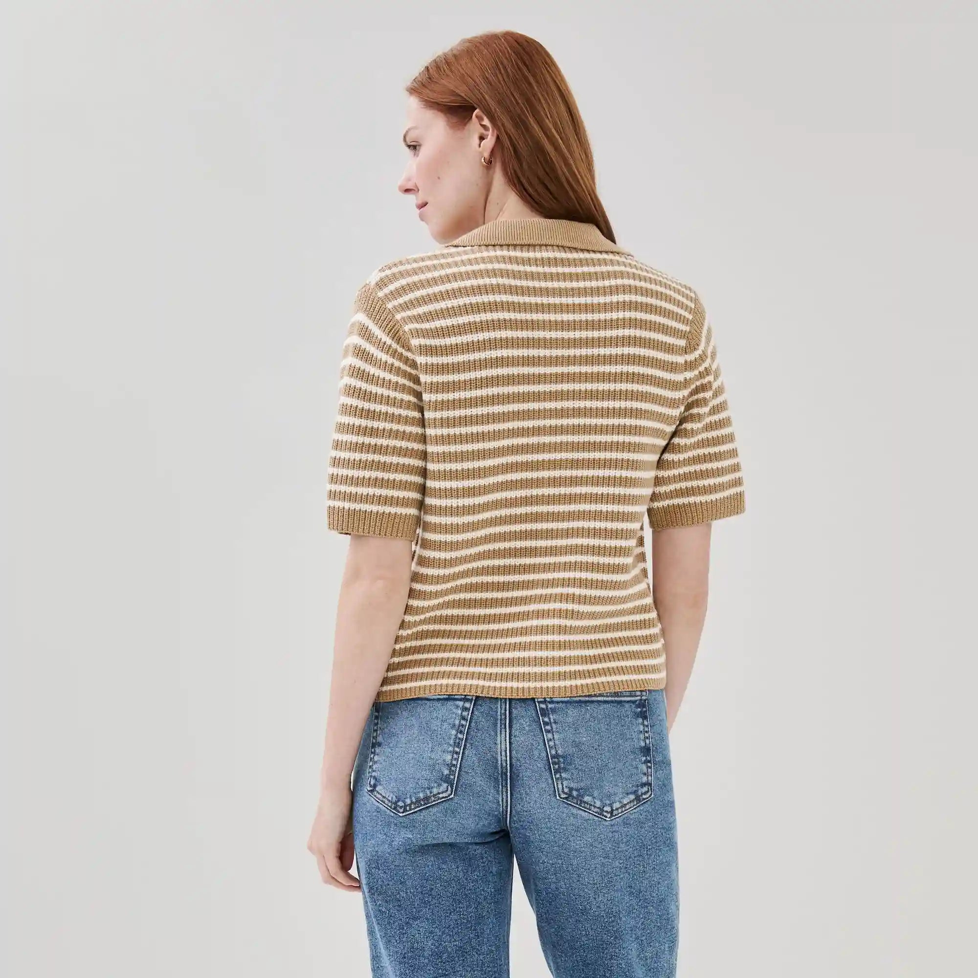Striped Polo Cardigan