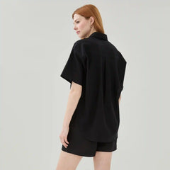 Linen Cotton Button-Up Shirt