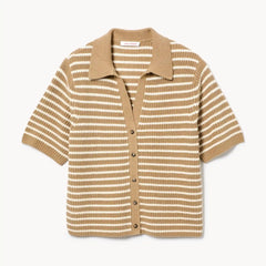 Striped Polo Cardigan