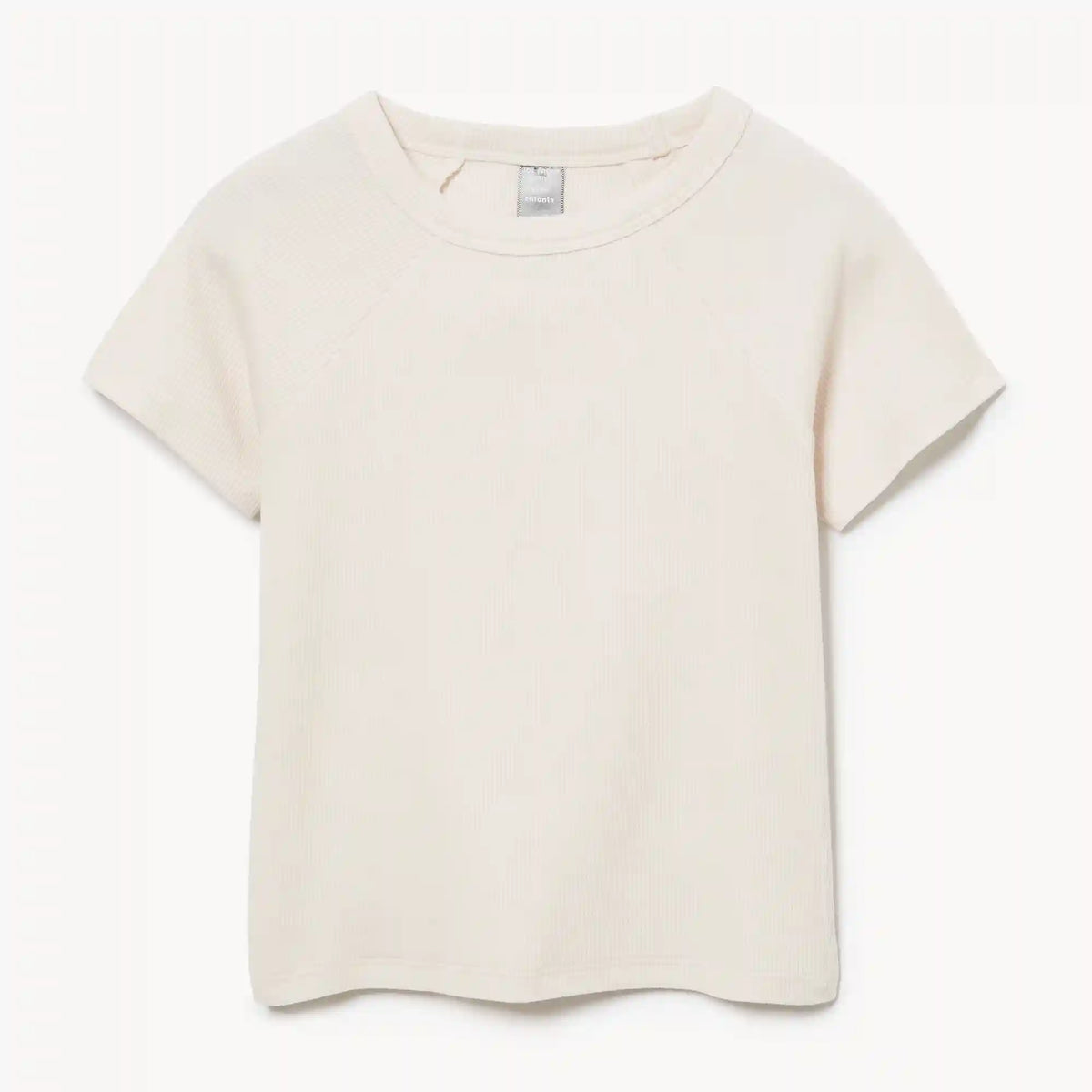 Kid Girls' Ribbed Cotton T-Shirt