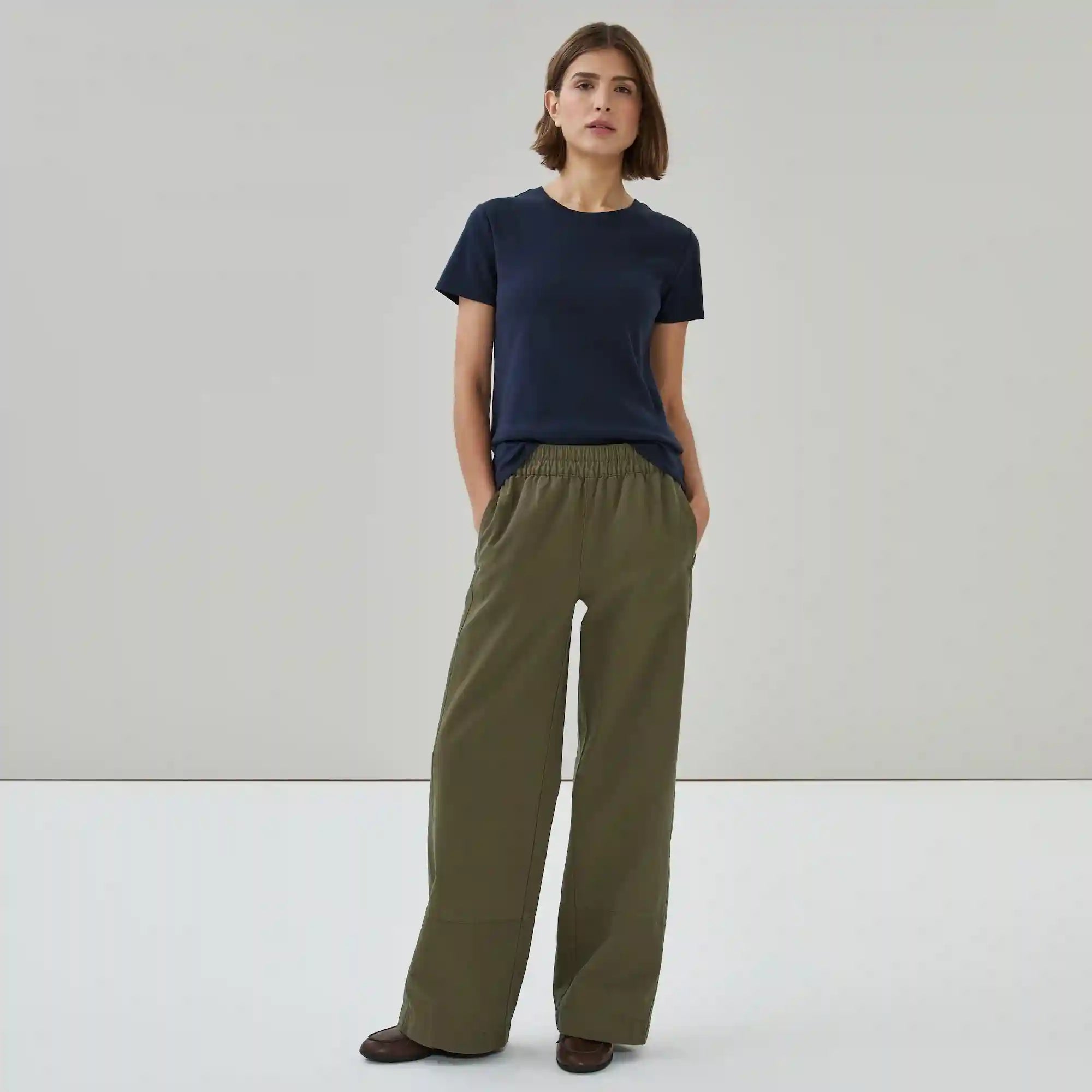 Wide Leg Pull-On Pant