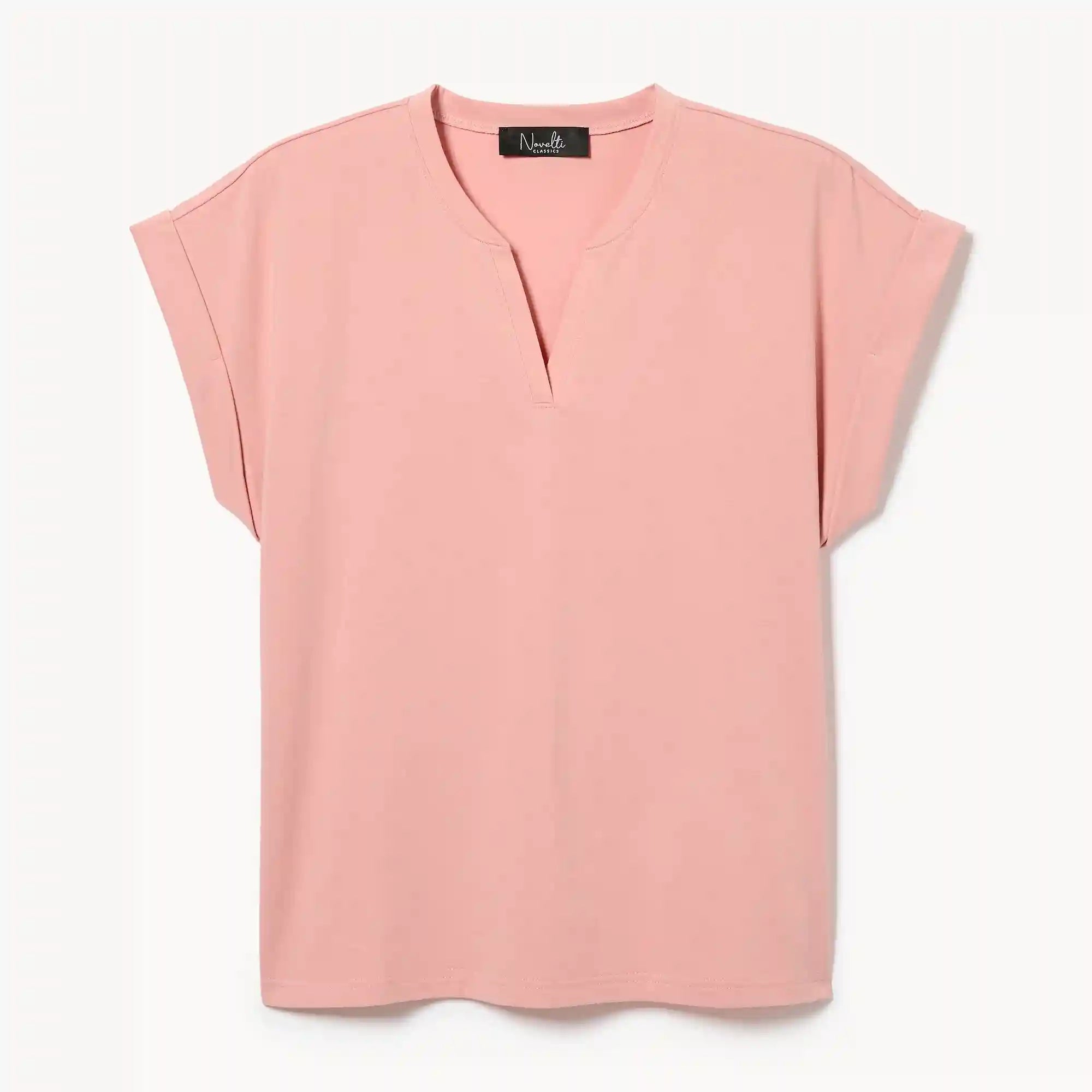Novelti Classics Split Neck T-Shirt