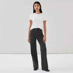 Black Wash Wide Leg Jean