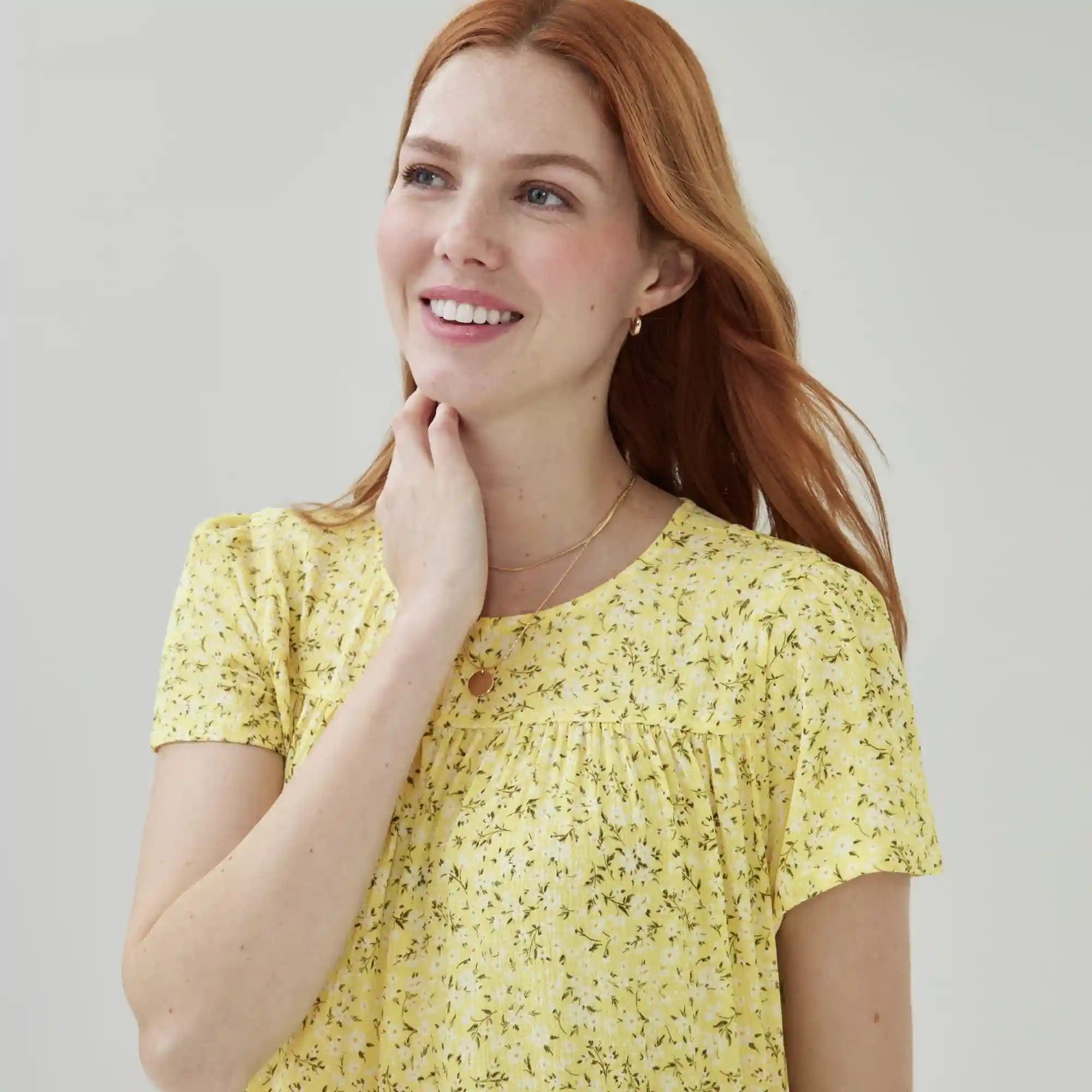 Printed Short Sleeve Tiered Dress