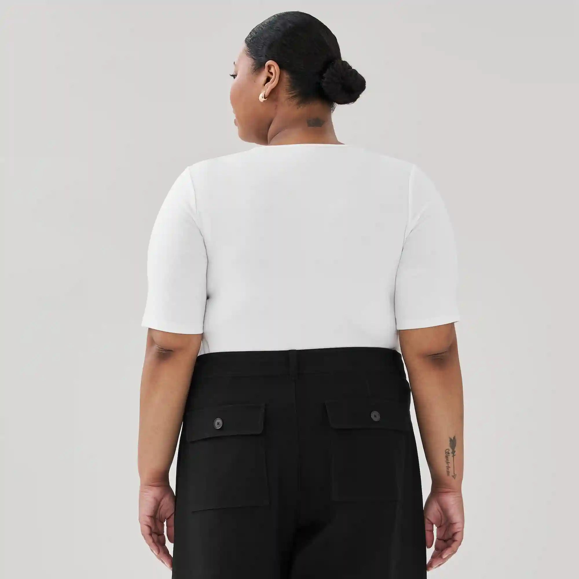 Women+ Ribbed Quarter Sleeve T-Shirt