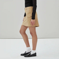 Chino Cargo Mini Skirt