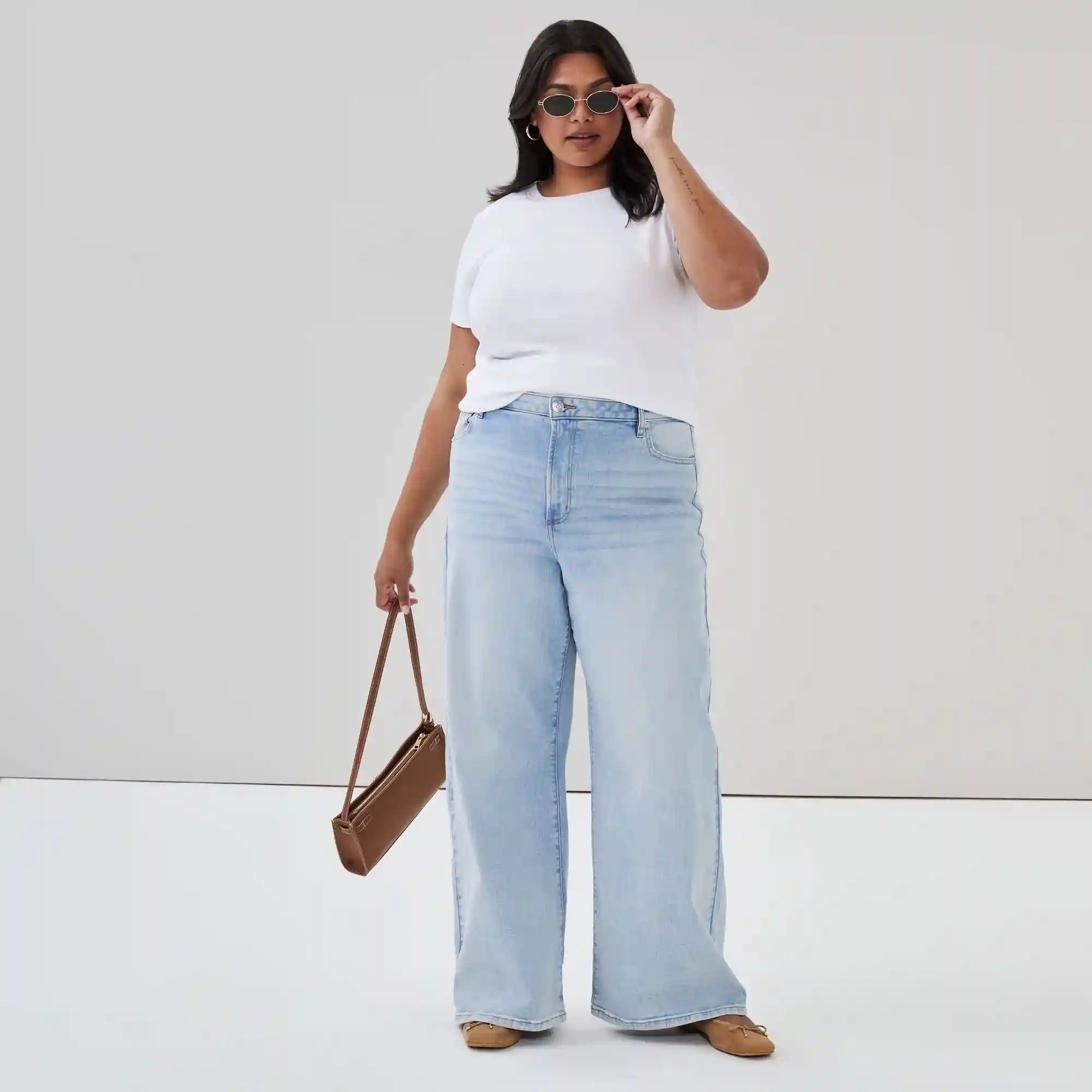 Women+ High Rise Wide Leg Jean