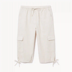 Linen Cotton Cropped Pant