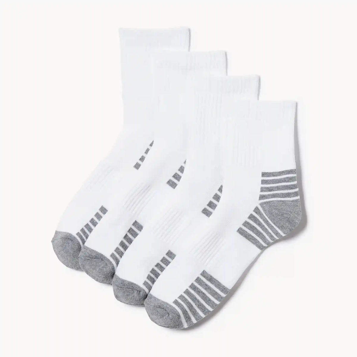 Men's 4-Pack Quarter-Crew Socks